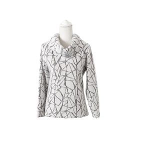 Chances R Black White Cowl Neck Sweater Size Medium